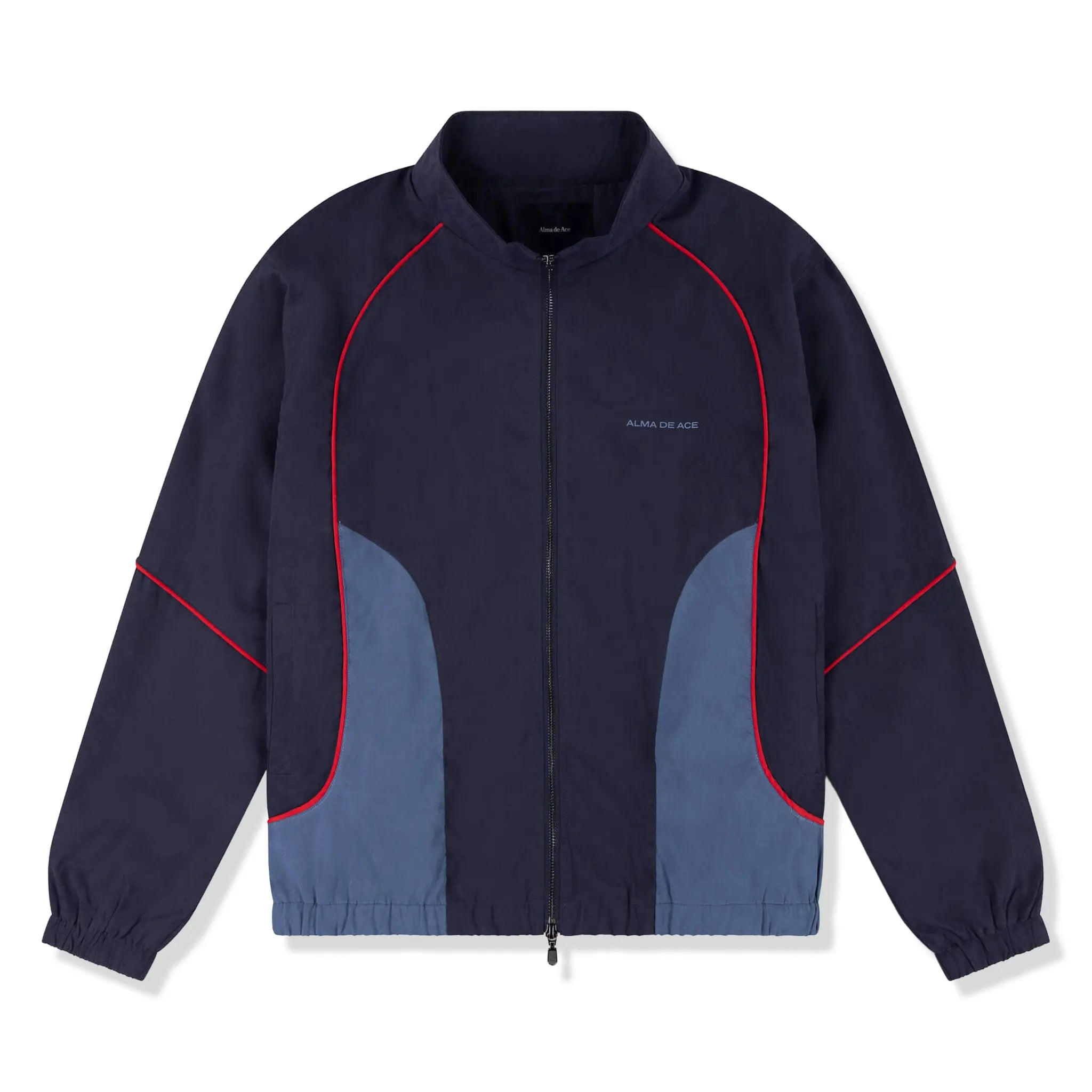 Front View of Alma De Ace Pexa Track Navy Blue Jacket